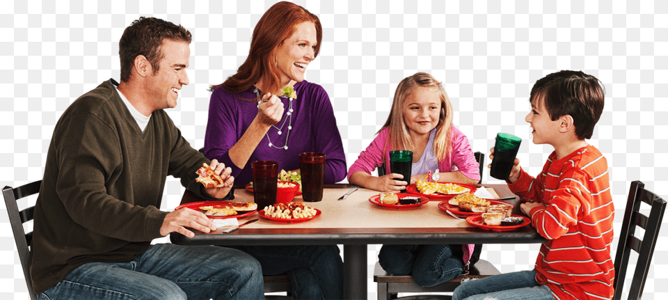 People Eating 5 People Eating On Table, Adult, Person, Woman, Female Free Png