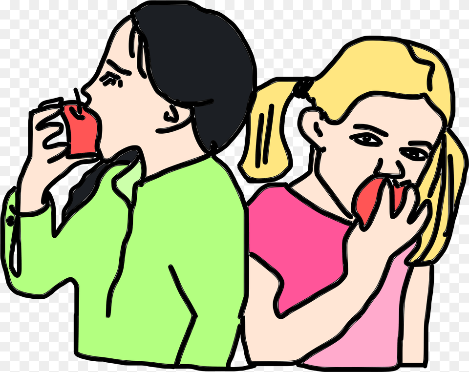 People Eating Apple Clipart, Person, Adult, Female, Woman Free Png Download