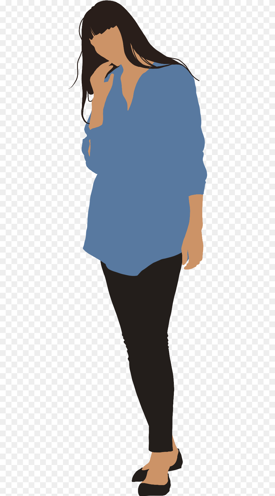 People Flat Illustration On Behance Girl, Long Sleeve, Blouse, Clothing, T-shirt Png