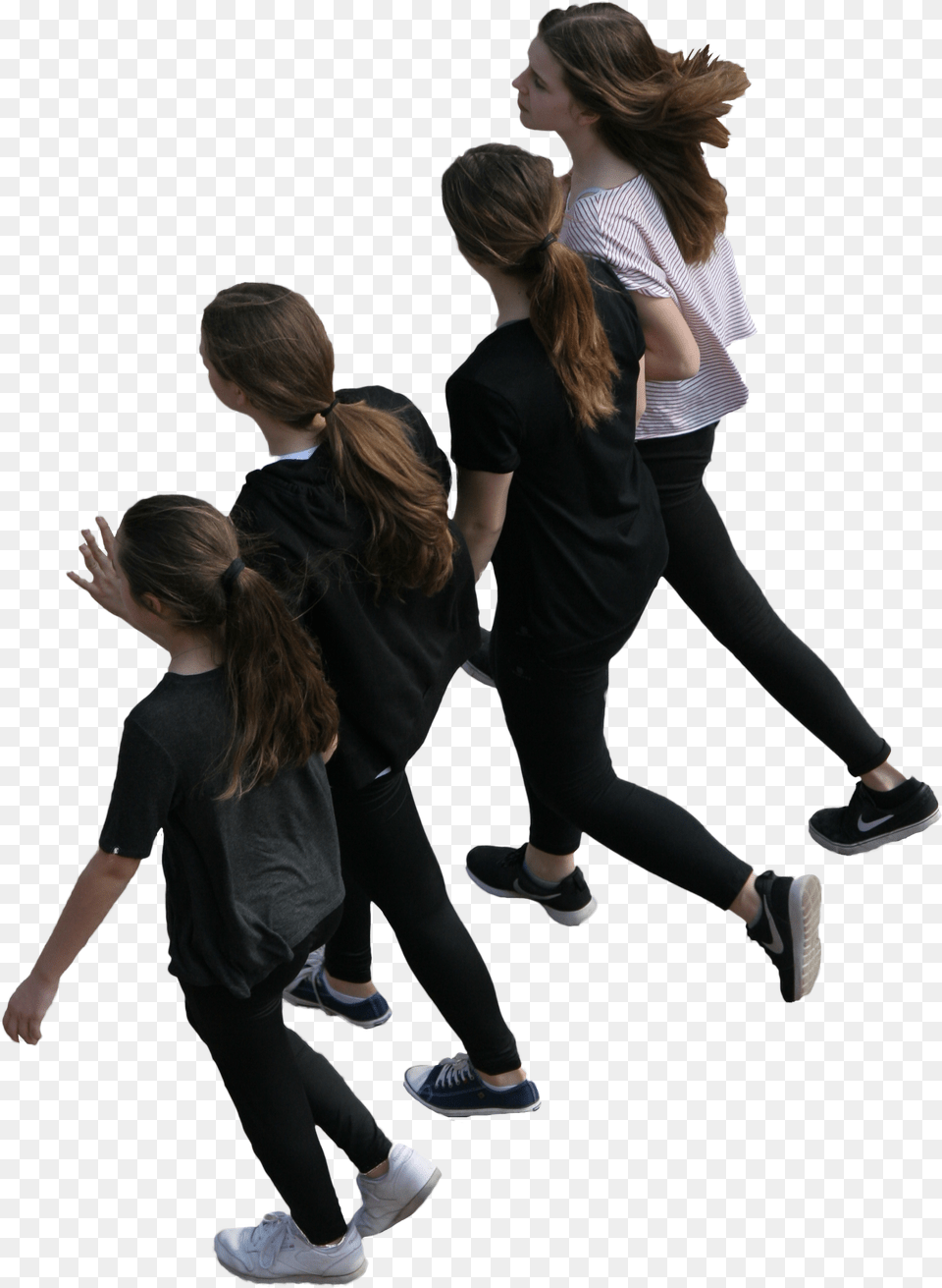 People From Above Top View People, Clothing, Shoe, Person, Footwear Png Image