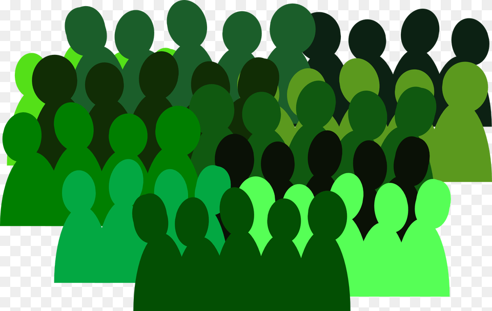 People Group Crowd Team Isolated Teamwork People Clip Art Green, Person, Audience, Adult, Woman Png
