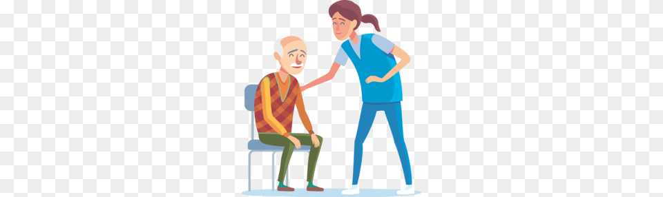 People Helping Elderly With Groceries Clipart, Adult, Person, Patient, Male Free Png Download