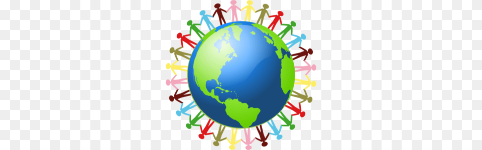 People Holding Hands Around The World Clip Art, Astronomy, Globe, Outer Space, Planet Free Png Download