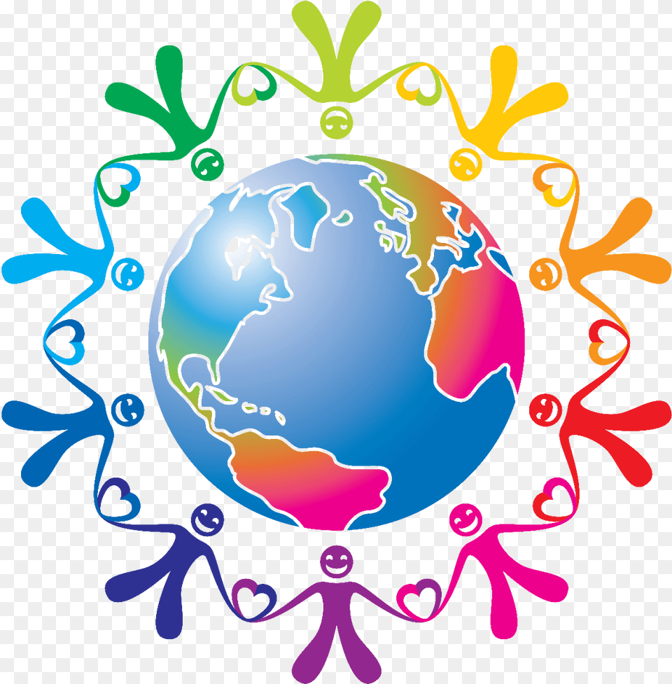 People Holding Hands Around The World Gif Togetherness Clipart, Astronomy, Outer Space, Planet, Globe Free Transparent Png