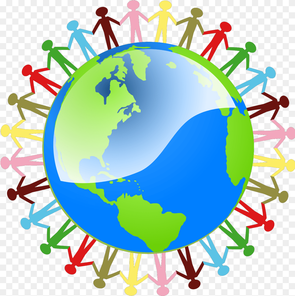 People Holding Hands Around The World People Holding Hands Around The World, Astronomy, Outer Space, Planet, Globe Free Png