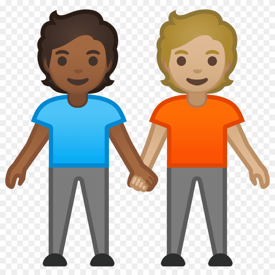 People Holding Hands Emoji Clipart, T-shirt, Clothing, Walking, Person Free Png