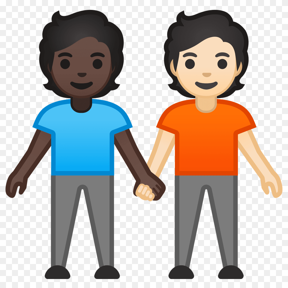 People Holding Hands Emoji Clipart, T-shirt, Clothing, Walking, Person Free Transparent Png