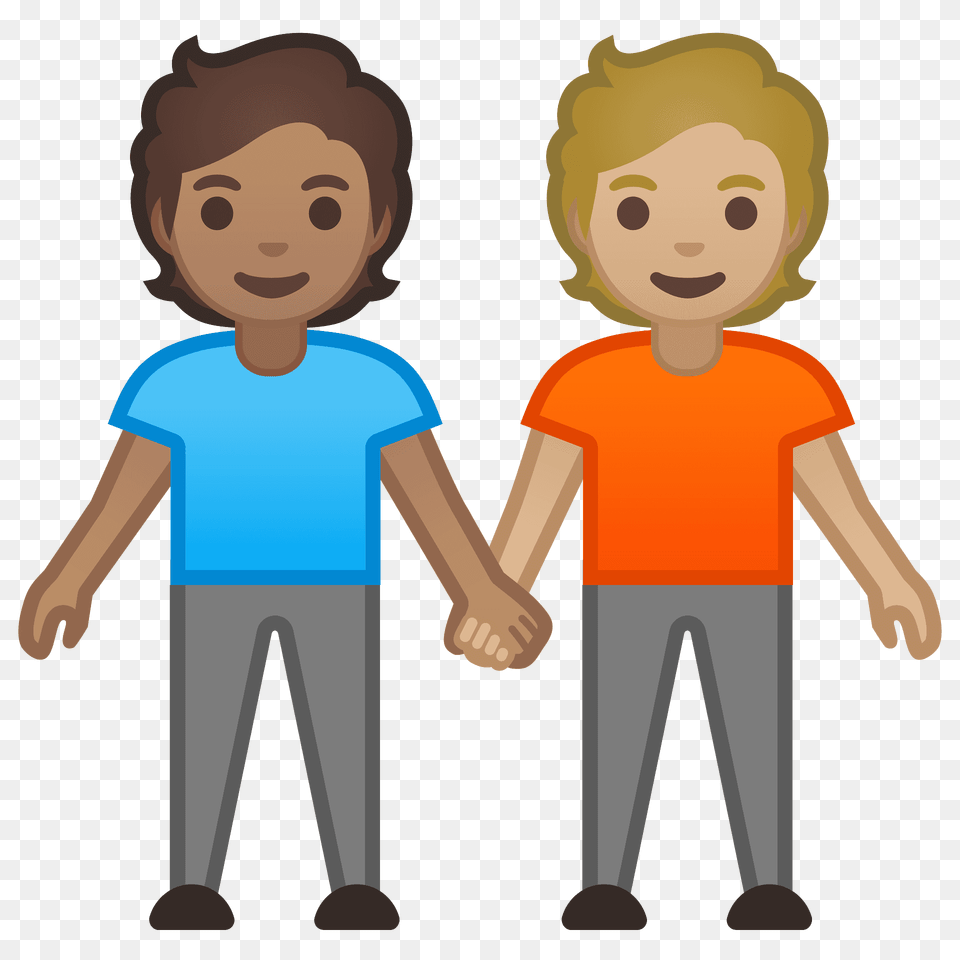 People Holding Hands Emoji Clipart, T-shirt, Clothing, Walking, Person Png Image