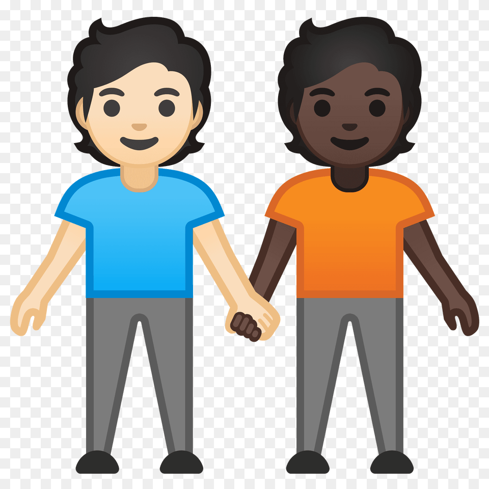 People Holding Hands Emoji Clipart, T-shirt, Clothing, Walking, Person Free Png Download