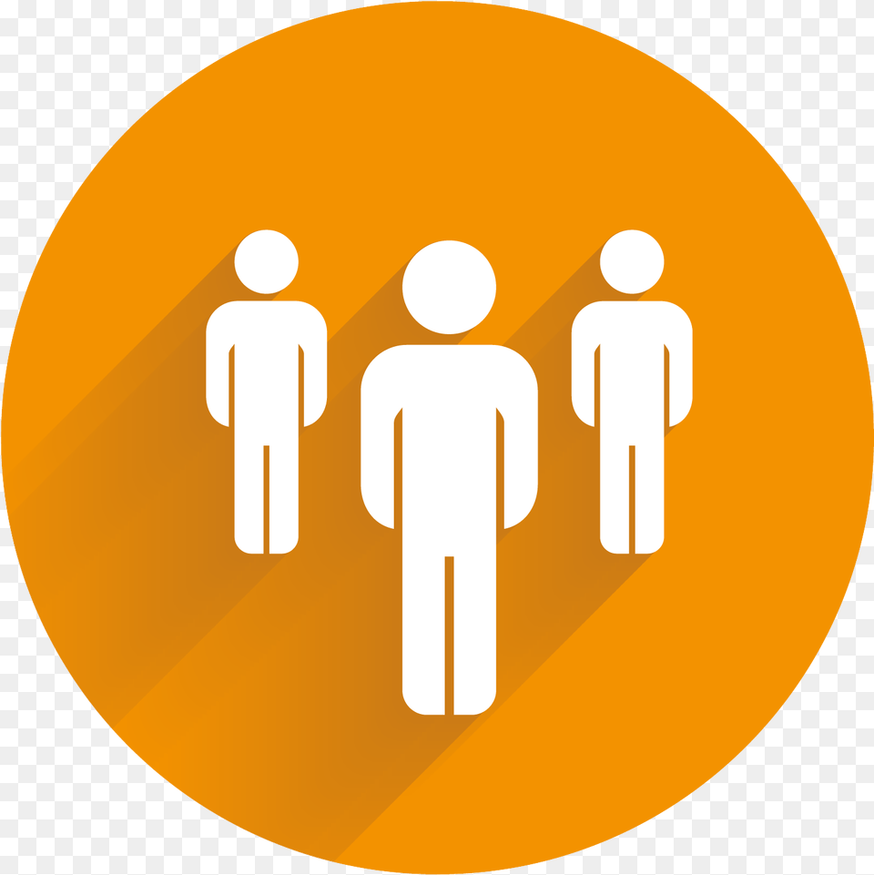 People Icon Orange People Icon, Sign, Symbol, Disk, Road Sign Free Png