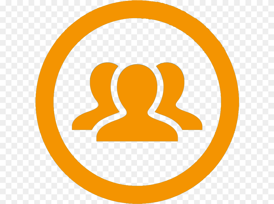 People Icon Orange Social Media Group Icon, Logo, Symbol, Sign, Disk Free Transparent Png