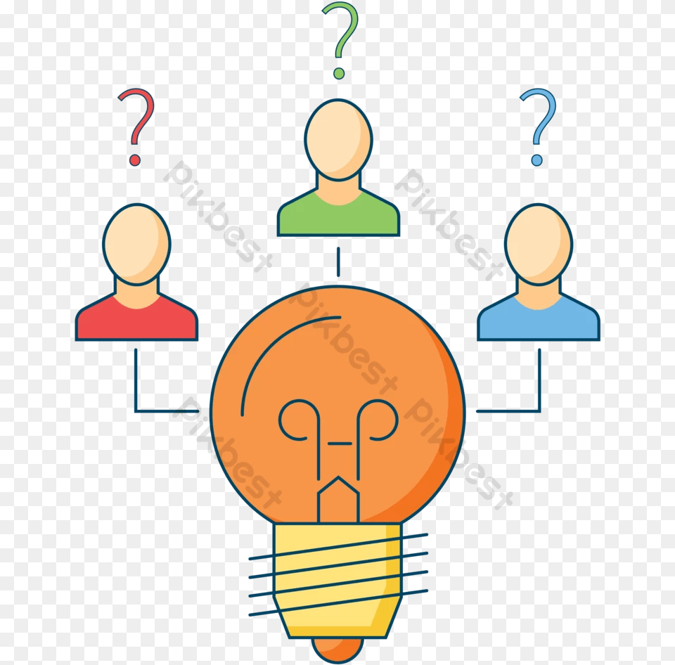 People Icon Vector Sharing, Light, Person, Lightbulb Png Image