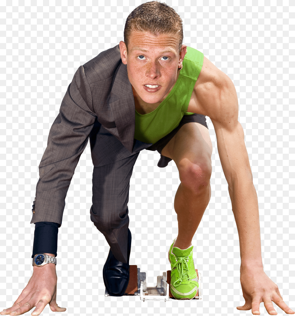 People Images Half Athlete Half Suit Png Image