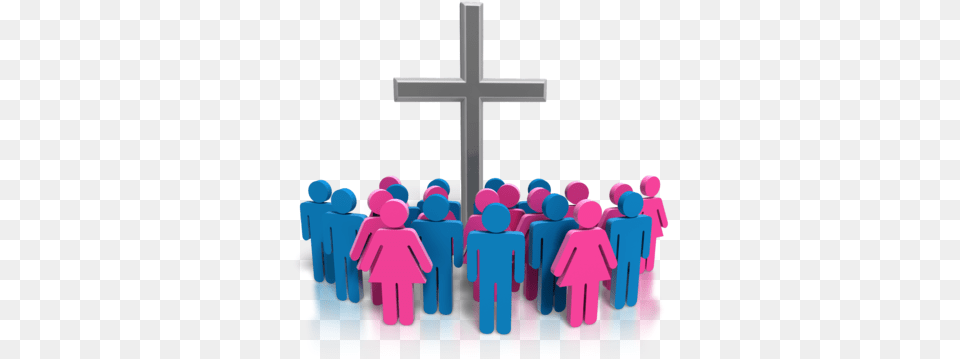 People In Church Community Of The Church, Cross, Person, Symbol Free Png Download
