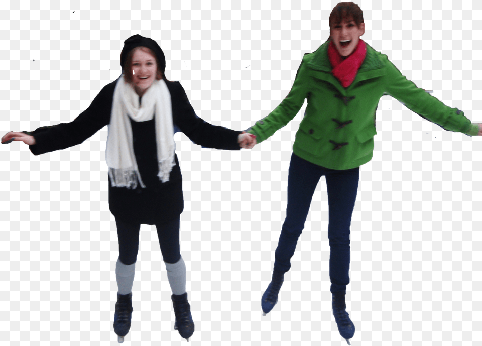 People In Ice Skates With No Ice Skating People, Clothing, Sleeve, Long Sleeve, Teen Free Transparent Png