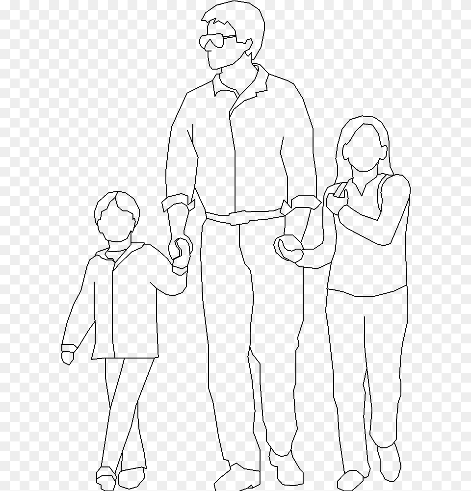 People In Line Line Art, Gray Free Transparent Png