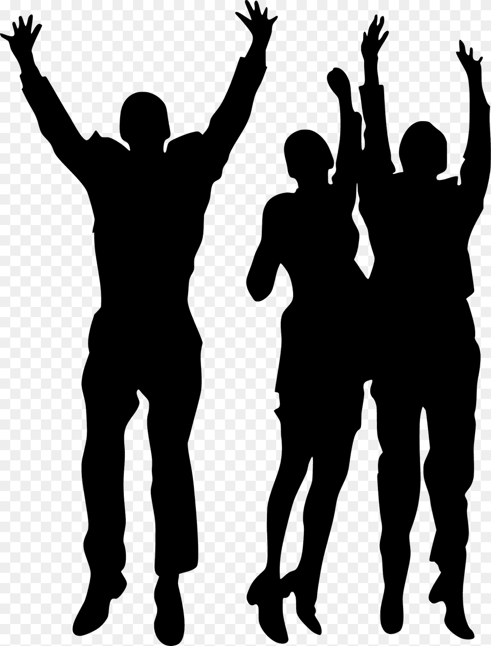 People Jumping Silhouette, Person, Man, Male, Adult Free Png Download