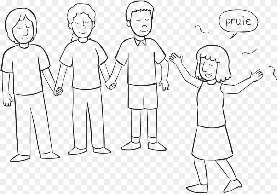 People Linking Arms Line Art, Person, Face, Head, Drawing Png Image