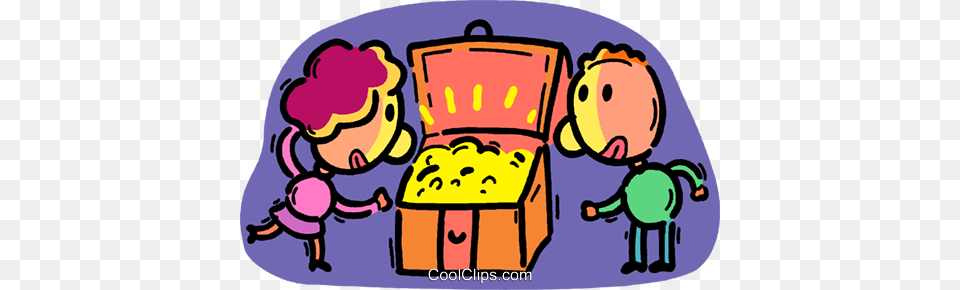 People Looking In A Treasure Chest Royalty Vector Clip Art, Baby, Person Free Transparent Png
