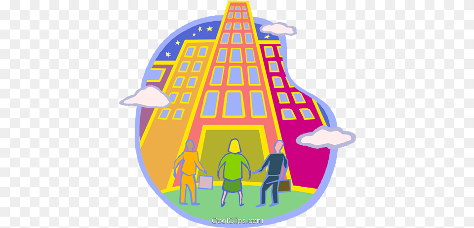 People Looking Up Looking Up At Building Clipart, Neighborhood, Boy, Child, Male Png Image