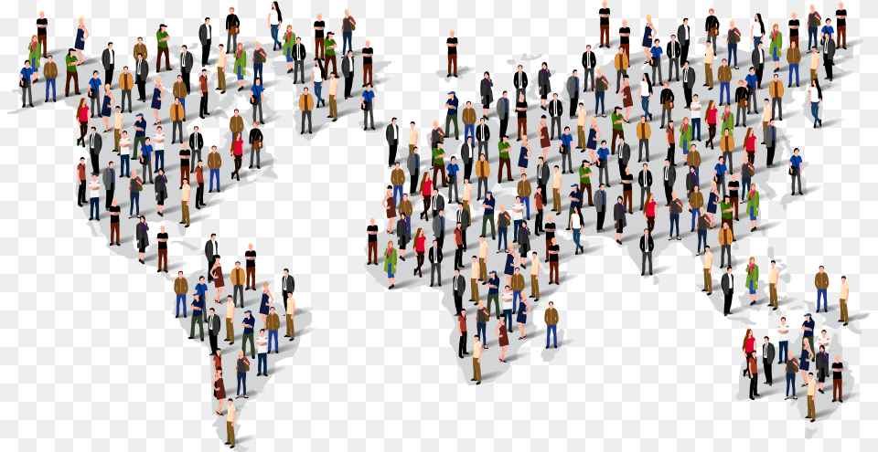 People Making Map, Person, Crowd, Network, City Free Png Download