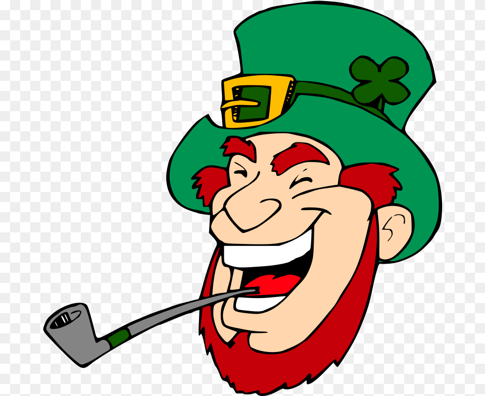 People Man Face Person Cartoon Smoking Smoke Laughing Leprechaun, Smoke Pipe, Baby Png