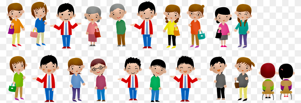 People Man Women Grandma Grandpa Man People Cartoon, Baby, Person, Face, Head Free Png