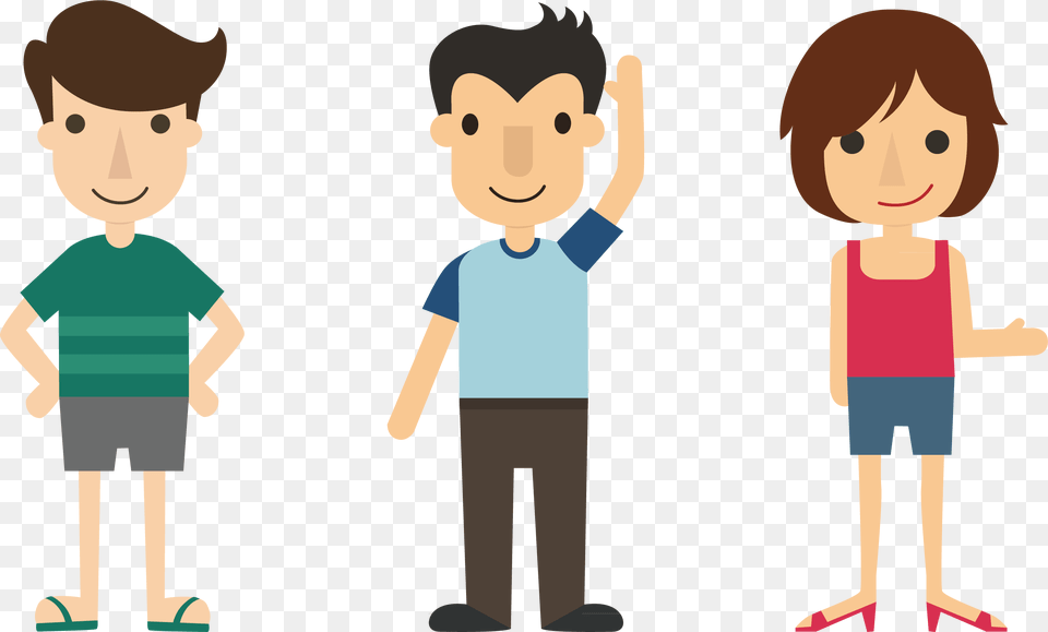 People Men Women People Vector, T-shirt, Clothing, Shorts, Person Png Image