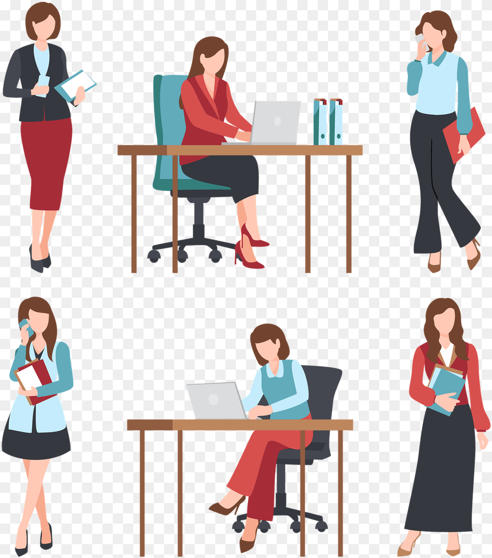 People Office Job Sitting, Adult, Person, Woman, Female Free Transparent Png