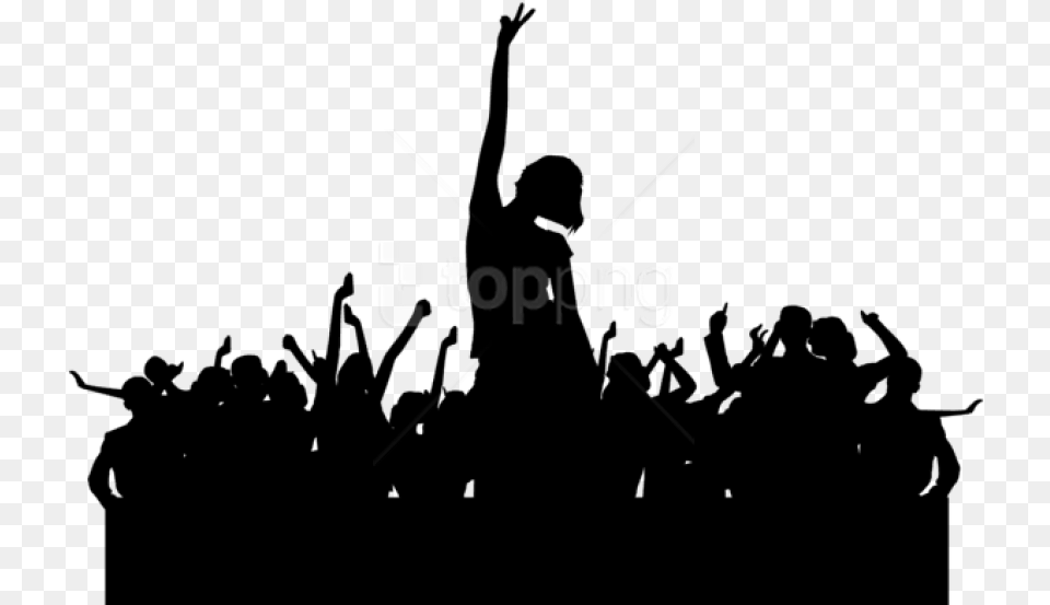 People Partying Silhouette, Lighting Free Png