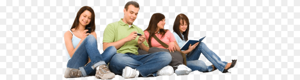 People People Group Sitting, Person, Clothing, Pants, Reading Png Image