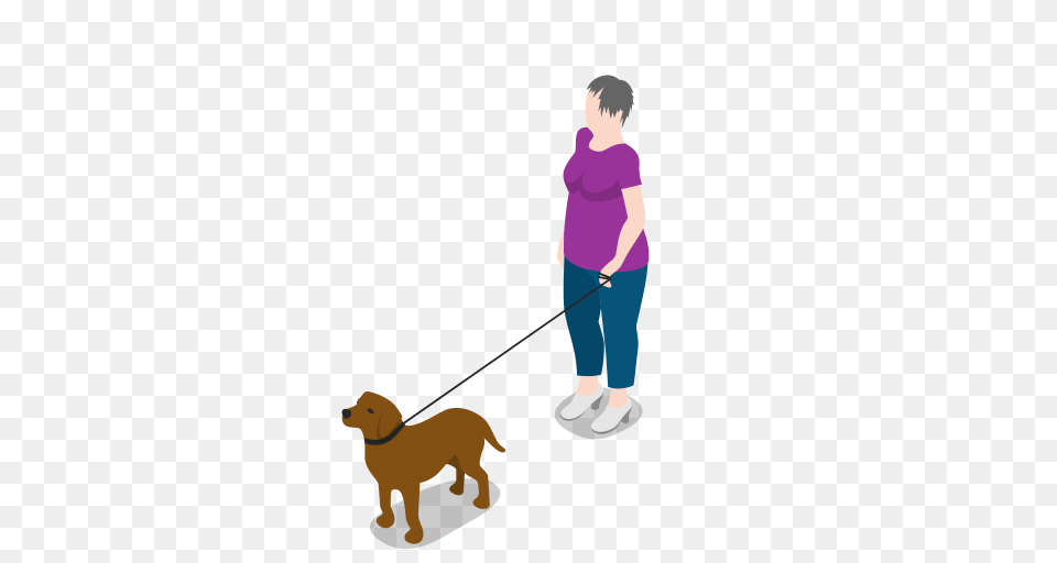 People Person Woman Walking Dog Icon Free Of City Basic, Animal, Canine, Pet, Mammal Png Image