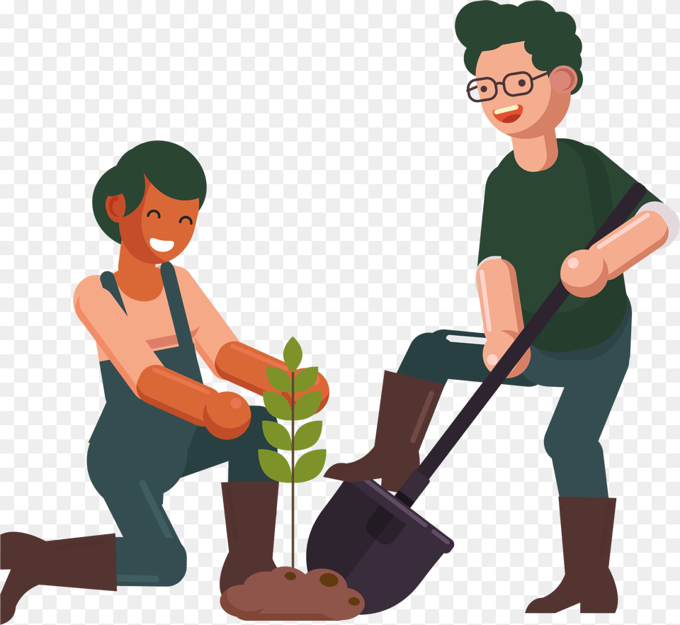 People Planting Icon, Outdoors, Gardening, Nature, Cleaning Png Image