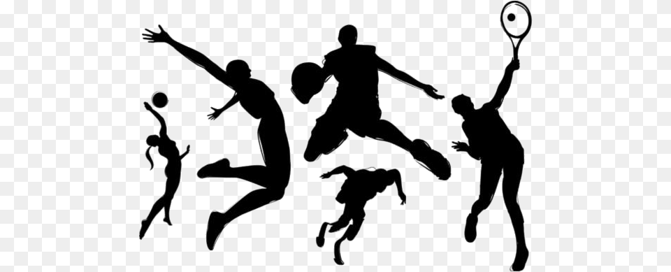 People Playing Transparent Images National Sports Day Clipart, Silhouette, Dancing, Leisure Activities, Person Png Image