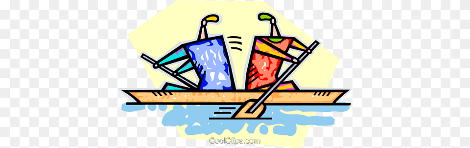 People Rowing In Opposite Directions Royalty Vector Clip Art, Oars, Bulldozer, Machine Free Png
