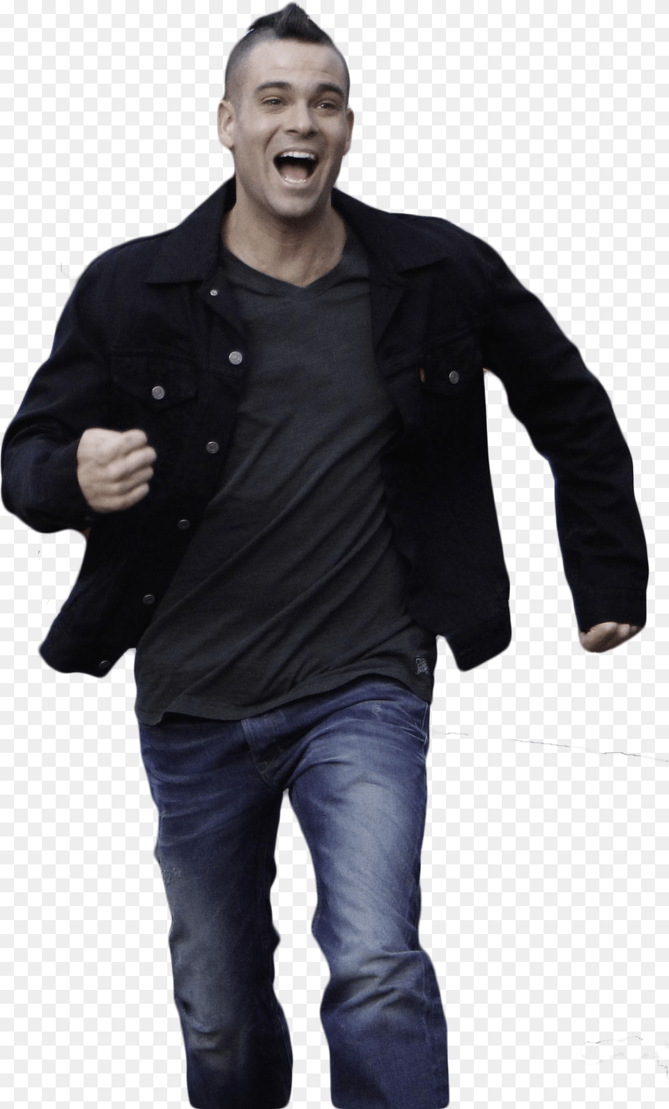 People Running Away, Jacket, Pants, Person, Head Png