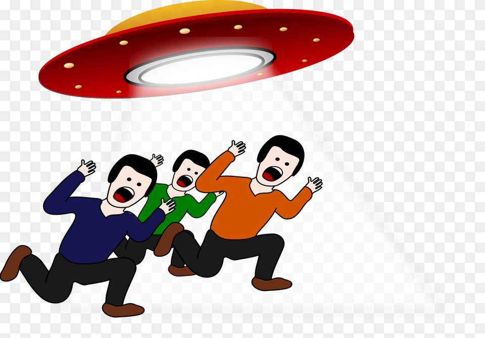 People Running From Ufo Danger Clipart, Clothing, Hat, Baby, Person Free Png