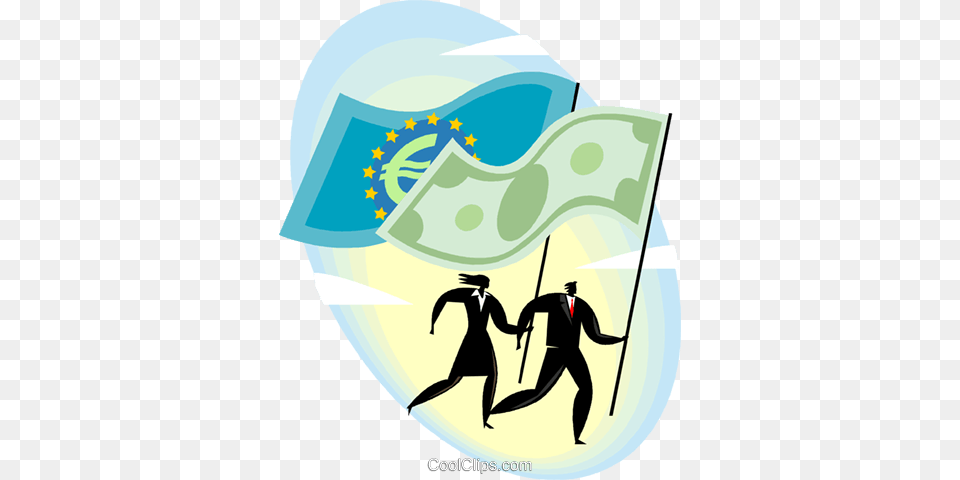 People Running With Currency Flags Royalty Vector, Walking, Person, Adult, Woman Png