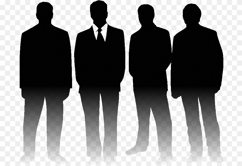 People Shadow 4 Men Clipart, Gray Free Png