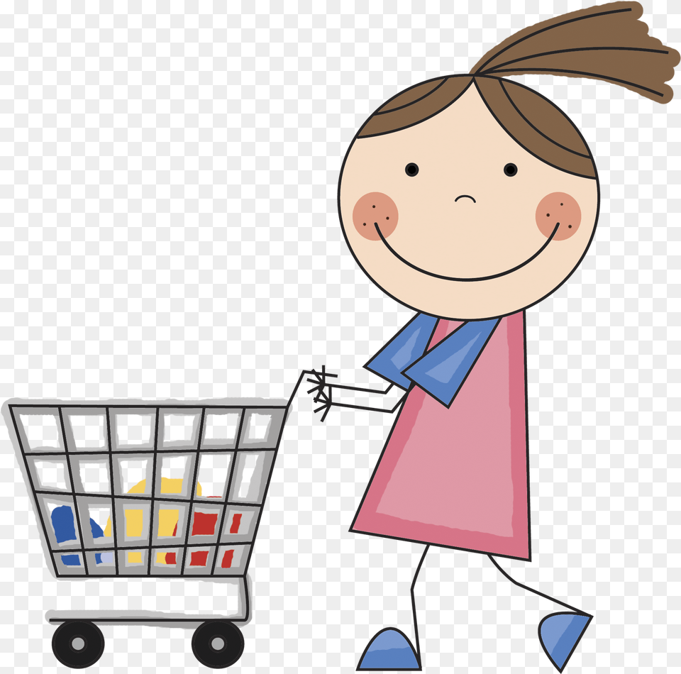 People Shopping Scrappin Doodles, Shopping Cart, Nature, Outdoors, Snow Free Png