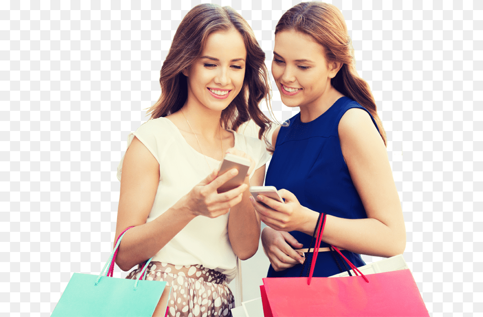People Shopping Smartphone, Person, Woman, Adult, Female Free Png Download