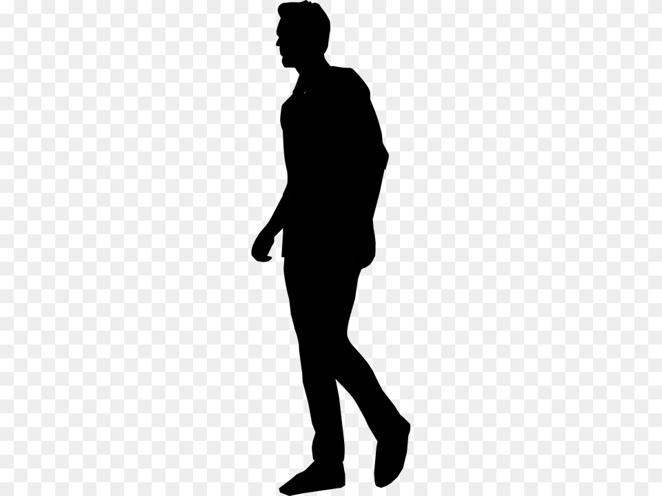 People Silhouette Clipart Tall Man, Gray Free Png Download