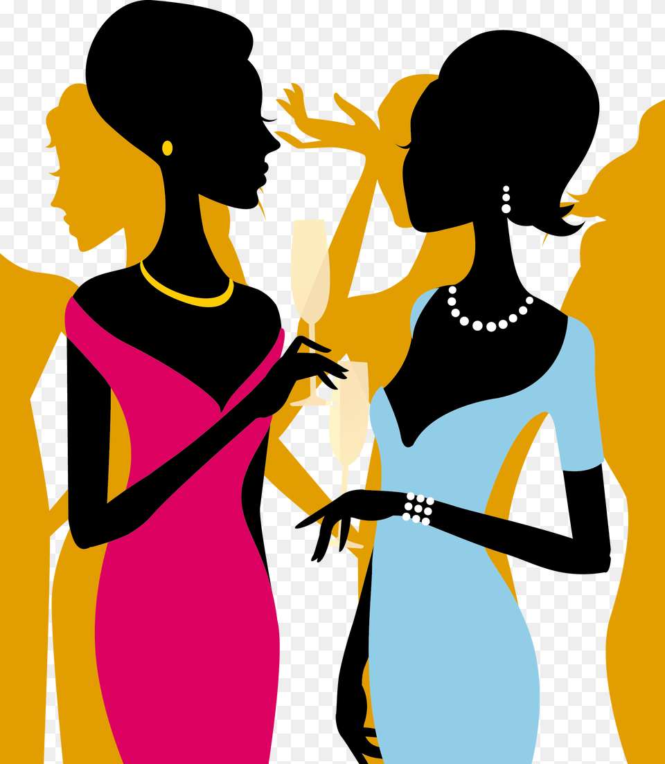 People Silhouette Clipart Yellow, Accessories, Person, Necklace, Jewelry Png Image