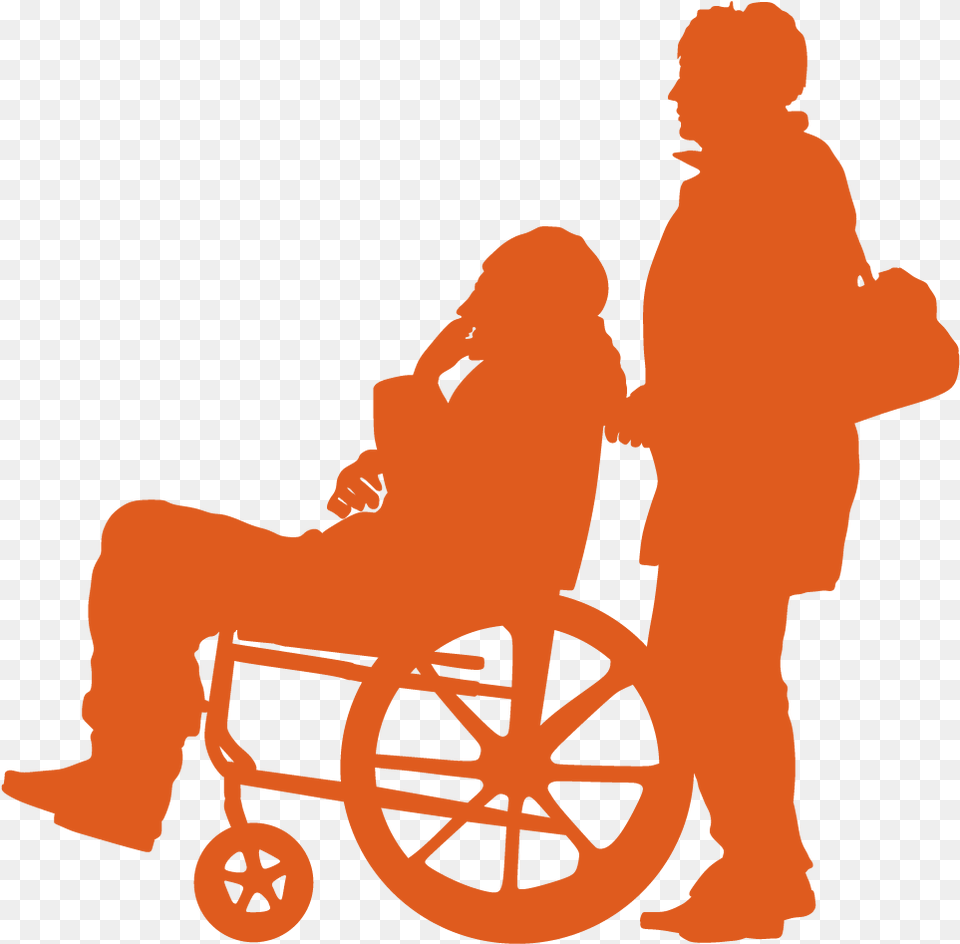 People Silhouette Elder Silhouette Wheel Chair, Furniture, Adult, Male, Man Free Png Download