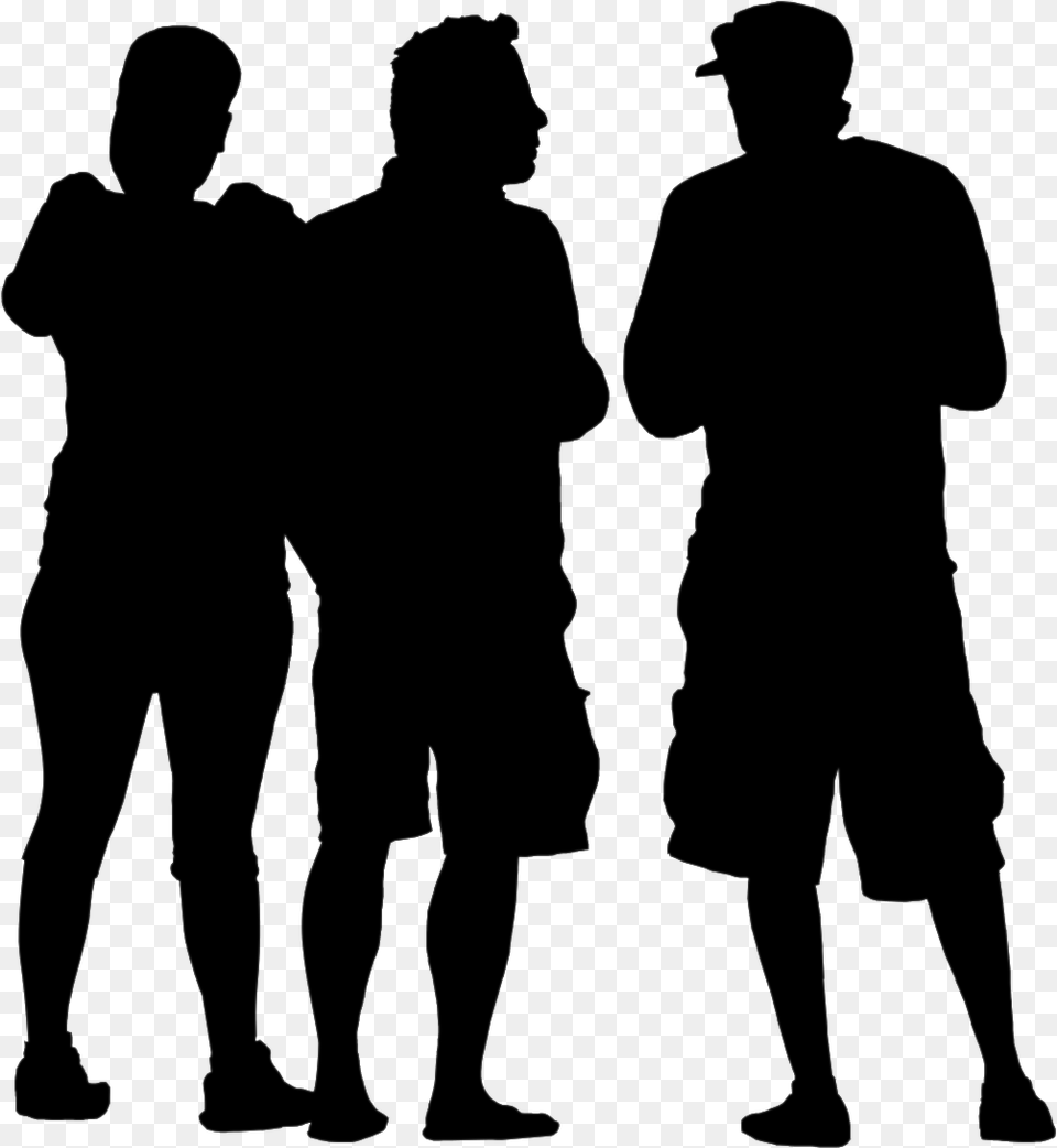 People Silhouette People From Back, Gray Png