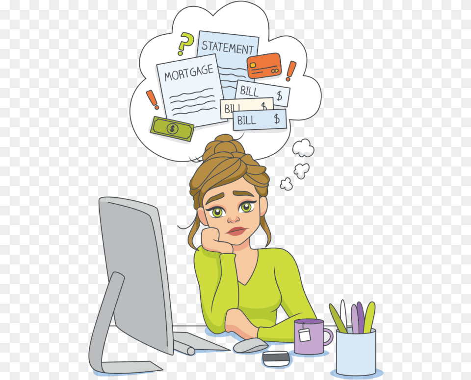 People Sitting At A Table Eliminate Employee Stress Cartoon Stress, Publication, Book, Comics, Person Png Image
