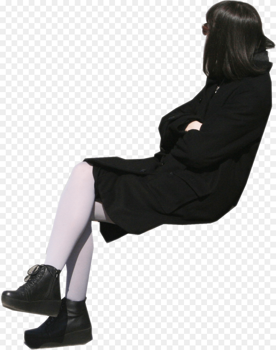 People Sitting Cutout Cut Out People Sitting, Clothing, Shoe, Footwear, High Heel Png Image
