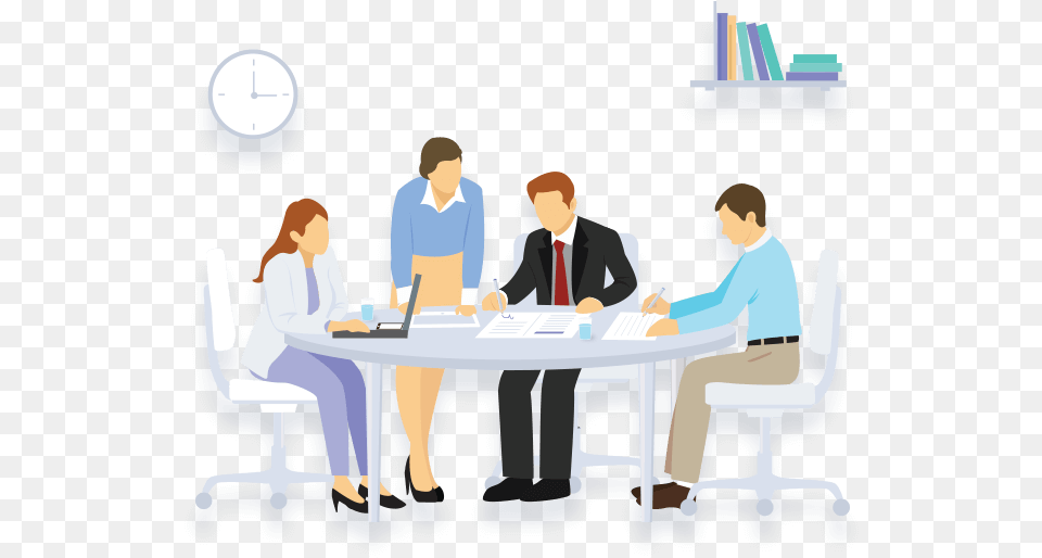 People Sitting Illustration Of People Office Staff Icon, Indoors, Lecture, Crowd, Person Free Png Download