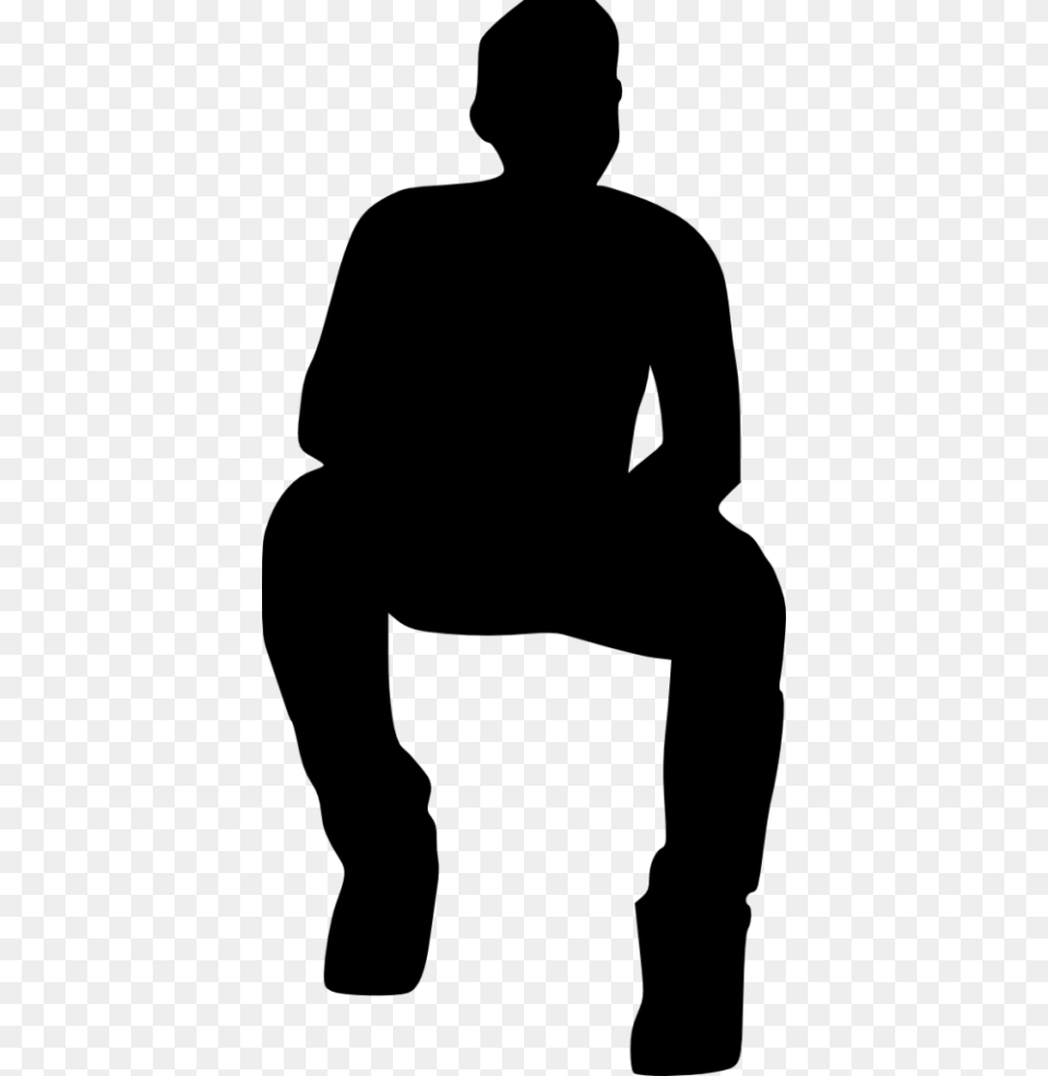 People Sitting Silhouette, Adult, Male, Man, Person Png