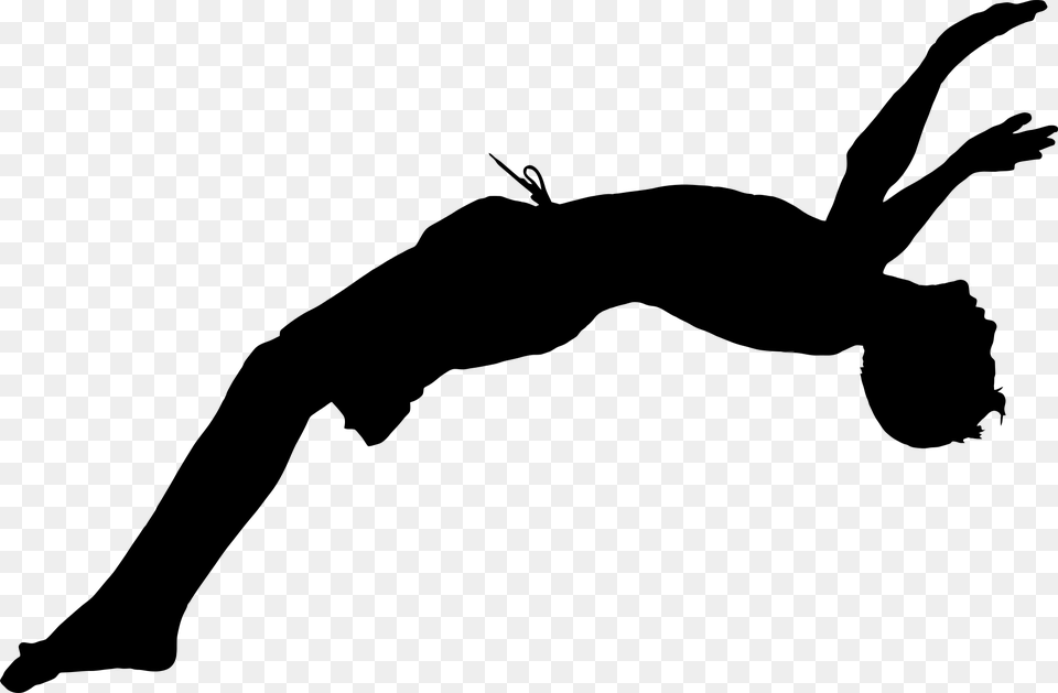 People Swimming Silhouette, Gray Free Png Download